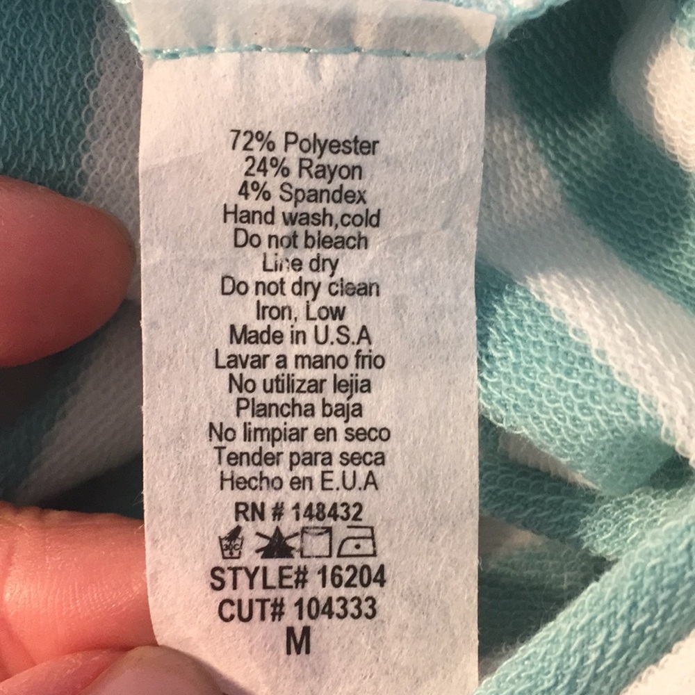 3/$20{Staccato} Floral/Stripe T-Shirt Size M - Picture 5 of 5